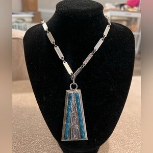 Vintage Whiting and Davis Silver Tone and Turquoise